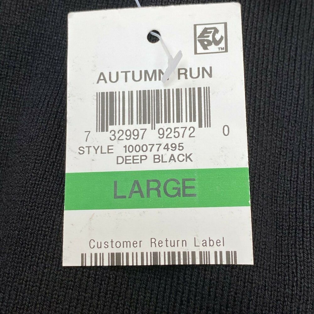 INC International Concepts Black Tunic Sweater Large V-Neck Long Sleeve No Belt - Picture 9 of 11